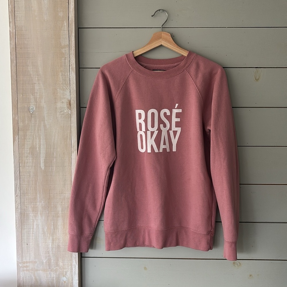 Brunette the Label Rosé Okay Crewneck Sweatshirt - Picture 4 of 7